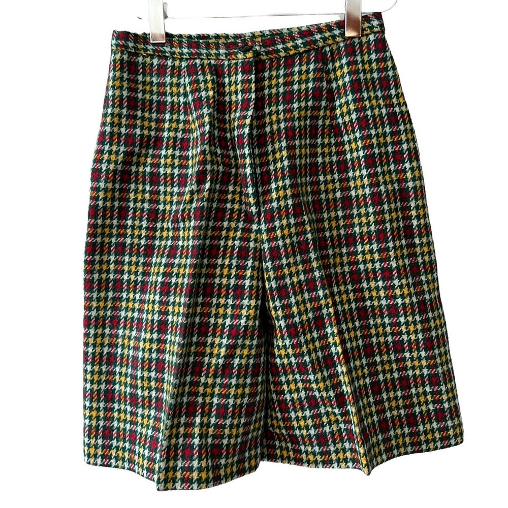 Vintage Child’s wool plaid high waisted costume shorts